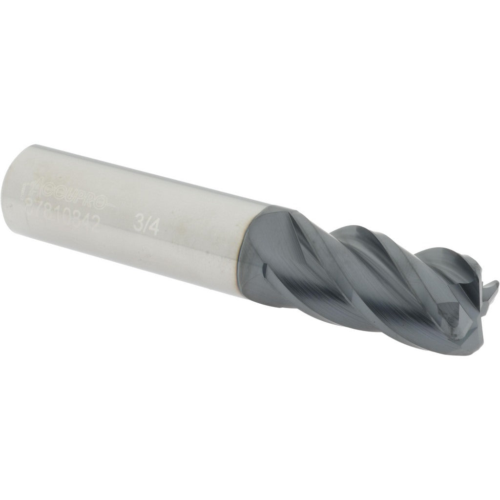 ACCUPRO Accupro 12182681 Corner Radius End Mill 3/4in 4 Flute Altin