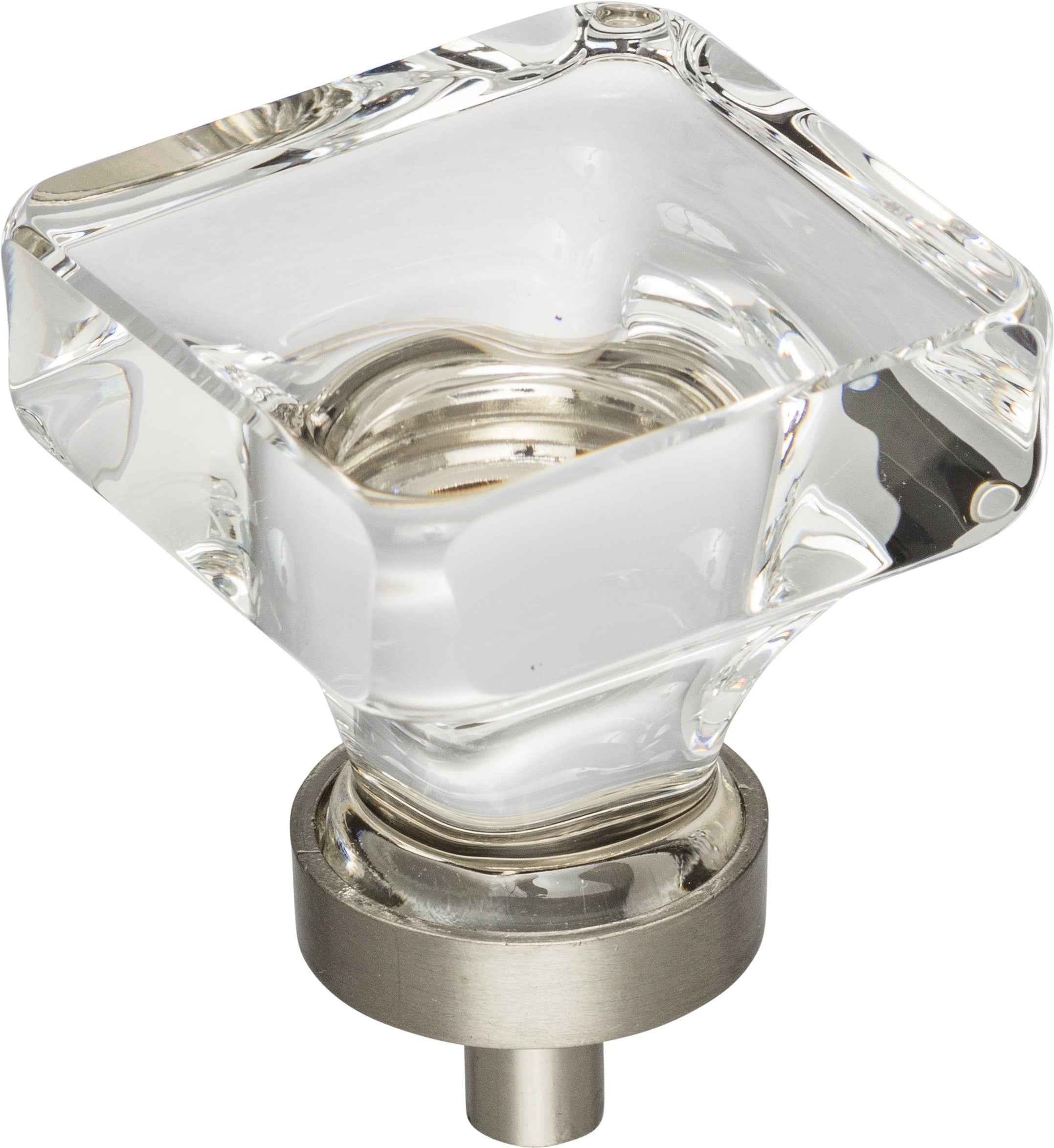 JEFFREY ALEXANDER Jeffrey Alexander G140L-SN Square Glass Cabinet Knob