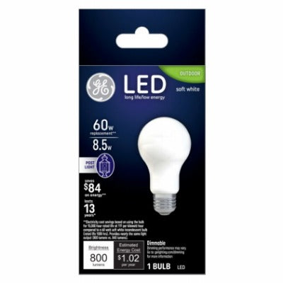 GE G E Lighting 92145 A19 Led Post Light Bulb 10.5W 3-pack
