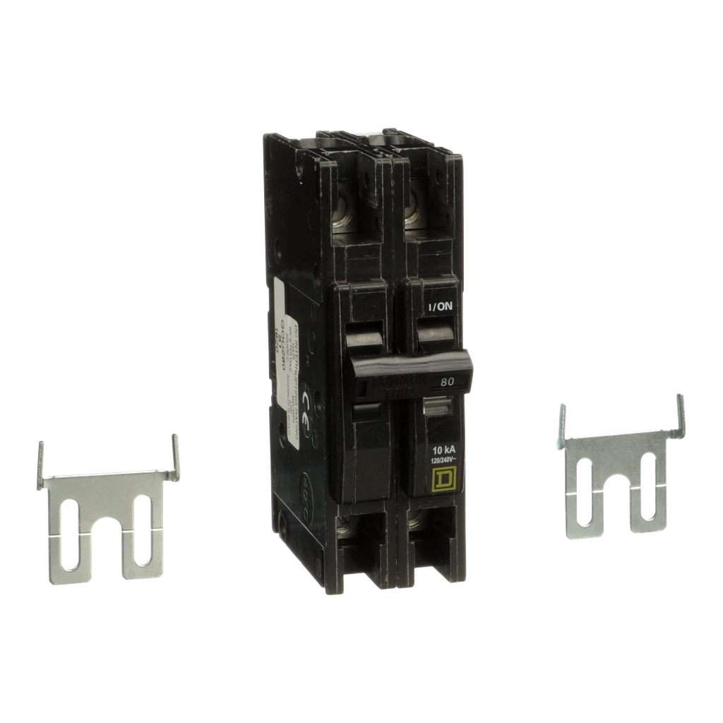 Square D QOU280 Mini Circuit Breaker 2-Pole 80 Amp 120/240 Volt 10kA