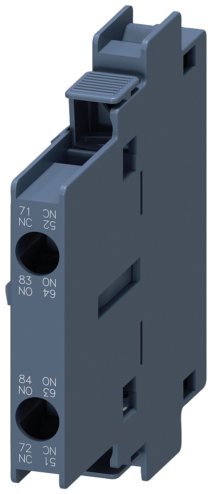 Siemens 3RH1921-1EA11 230 Volt 6 Amp 2-Pole 1NO 1NC Screw Terminal Contactor Auxiliary Switch Block