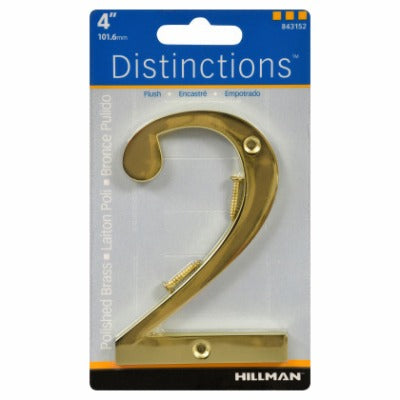 HILLMAN Hillman Fasteners 843152 Brass Flush Mount 4 Inch No. 2