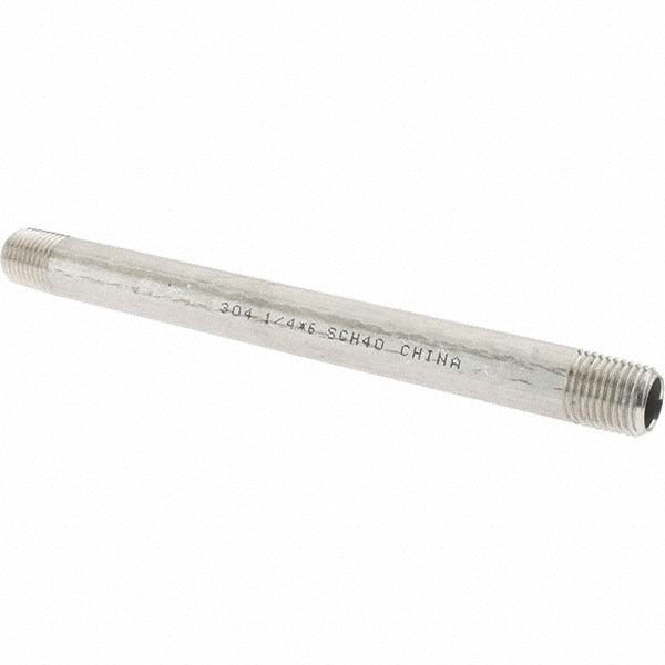 VALUE COLLECTION Value Collection 4BN1/4*6 Ss Pipe Nipple 1/4 in Sch 40