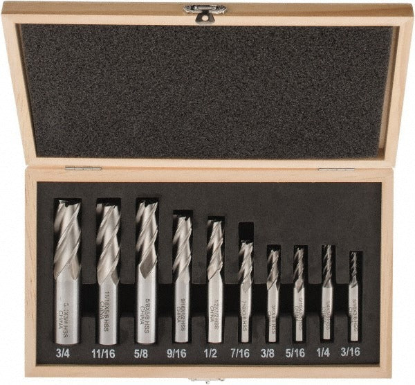 VALUE COLLECTION Value Collection 320-1002 4 Flute Square End Mill Set