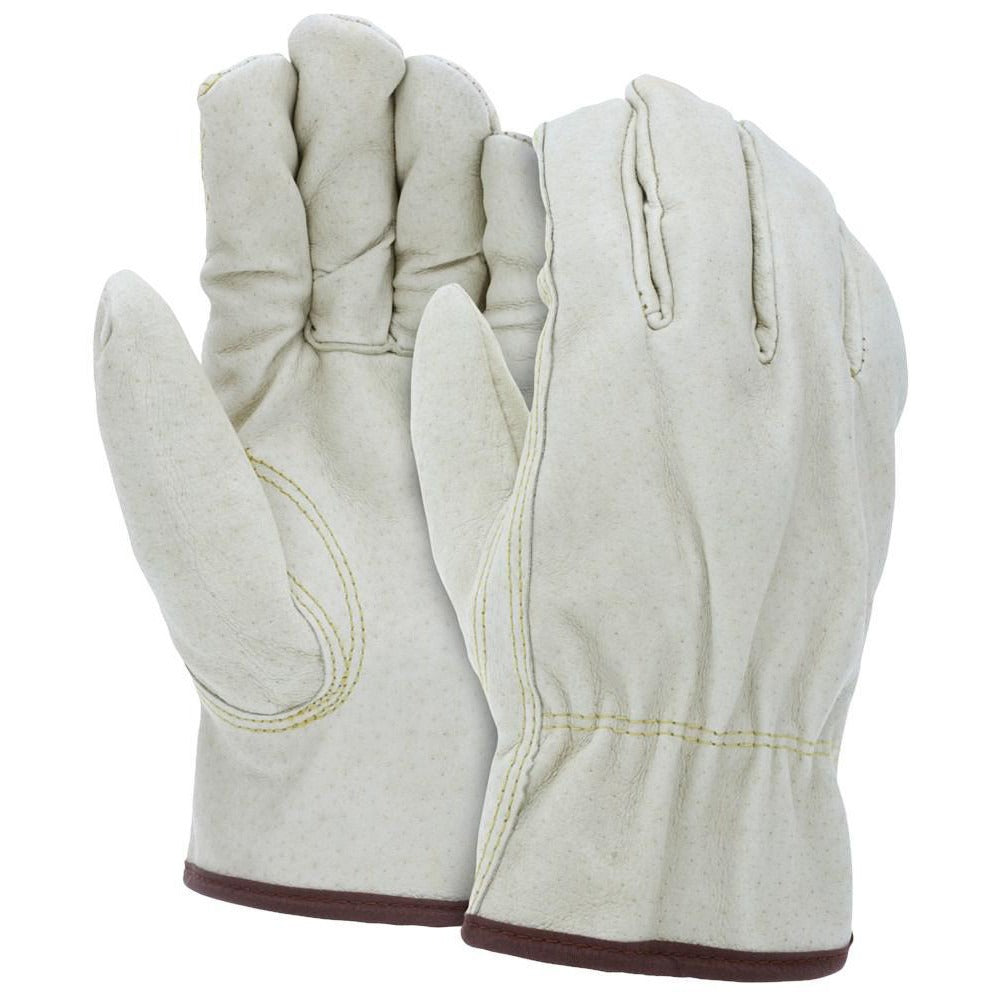 MCR SAFETY Mcr Safety 3451M Pigskin Leather Gloves Medium