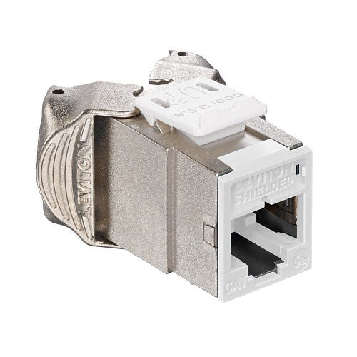 LEVITON Leviton Telcom 5ESJK-RW5 Cat5e Shielded Keystone Jack