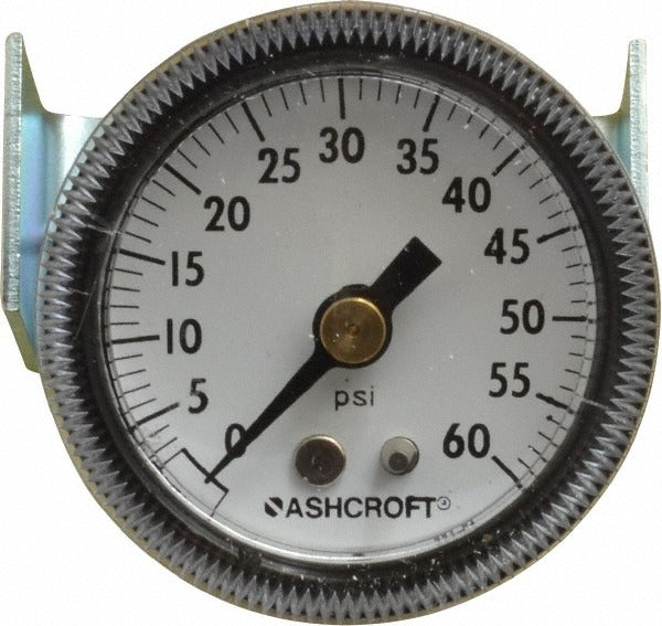 ASHCROFT Ashcroft 662876000142 Pressure Gauge 0-60 Psi 1.5 in