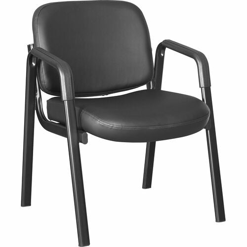 LORELL Lorell LLR84594 Guest Chair with Arms Black Leather