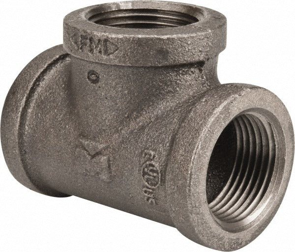 VALUE COLLECTION Value Collection B-TEE10 Black Malleable Iron Tee 1 Inch