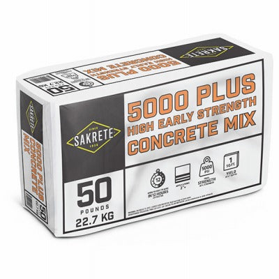 SAKRETE Sakrete 65200253 5000 Plus Concrete Mix 50 Lb
