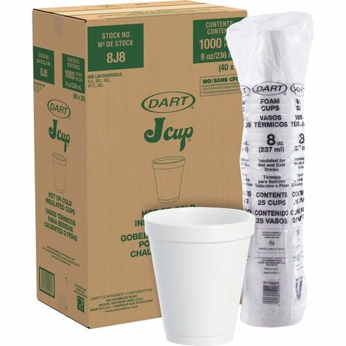DART Dart Container Corp DCC8J8CT Insulated Foam Cup 8 Oz