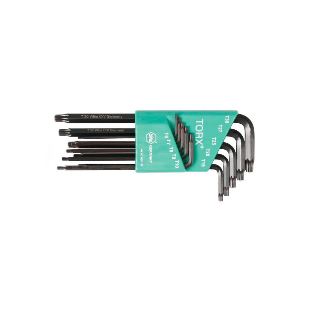 WIHA Wiha 37192 Torx L-handle Key Set T6 to T30 10 Piece