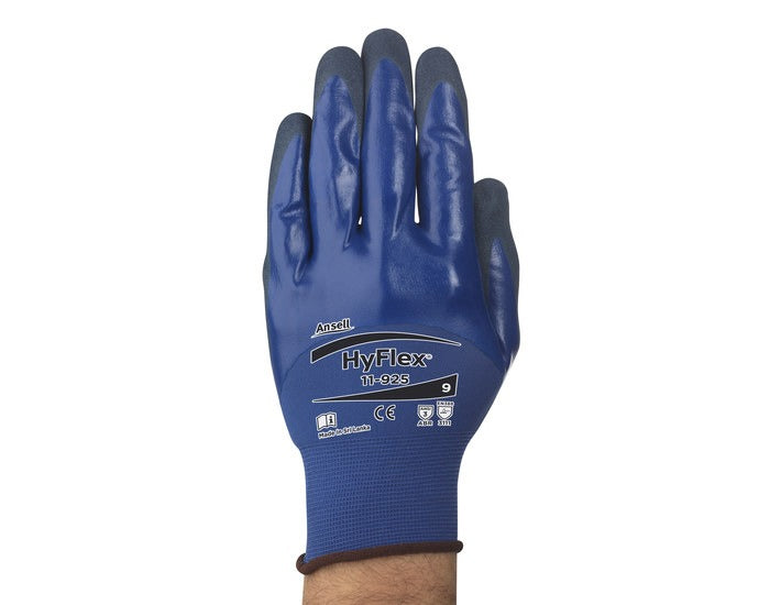 HYFLEX Hyflex 810608 Nitrile Palm Work Gloves Size 7 12 Pairs