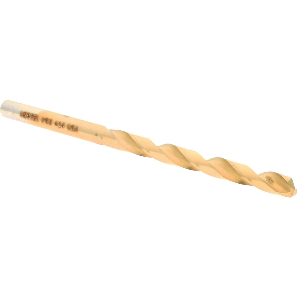 HERTEL Hertel 66694134 Jobber Drill Bit Wire 14 Hss Tin 135 Deg