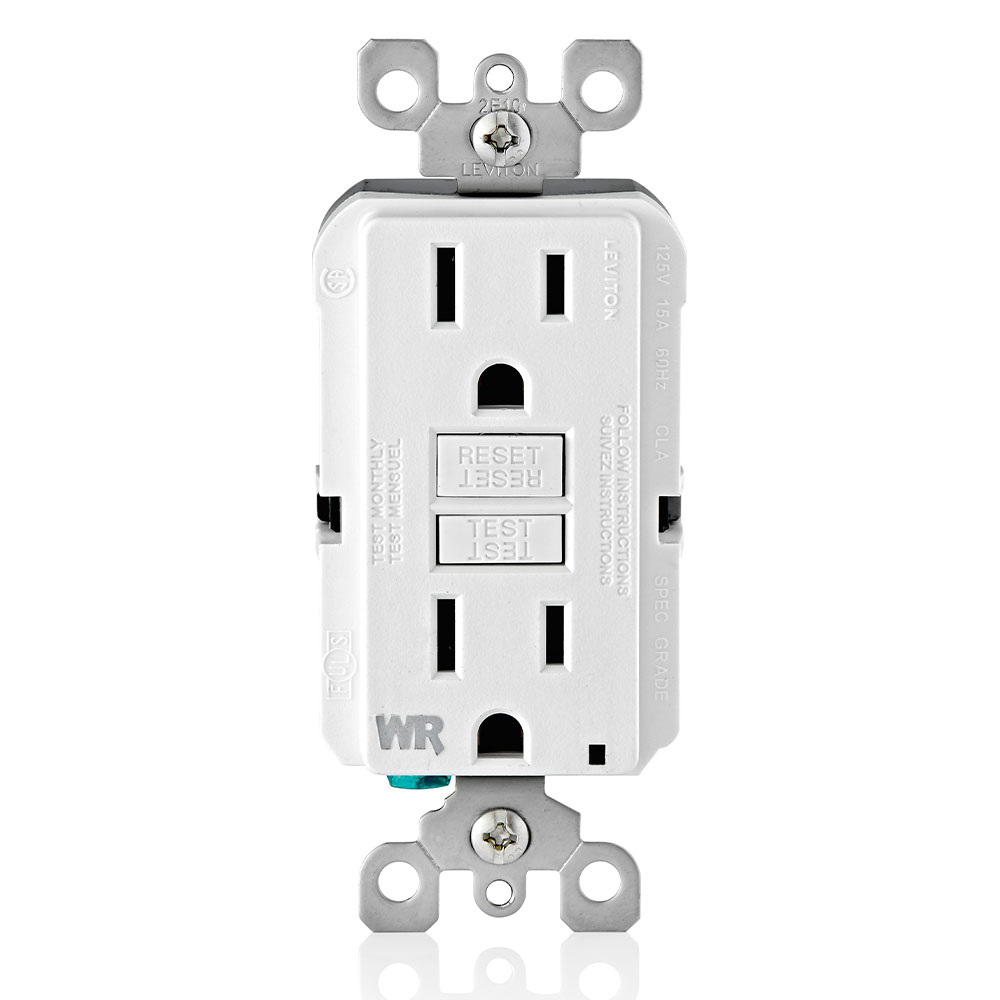 Leviton GFWR1-W LEV GFWR1-W WH ST GFCI WR LITE 15A