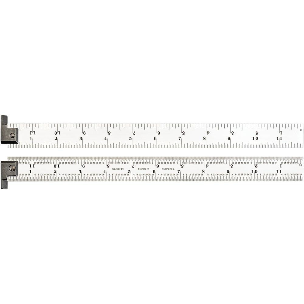 STARRETT Starrett 52674 Steel Rule 12 Inch 4R Rigid Spring Steel