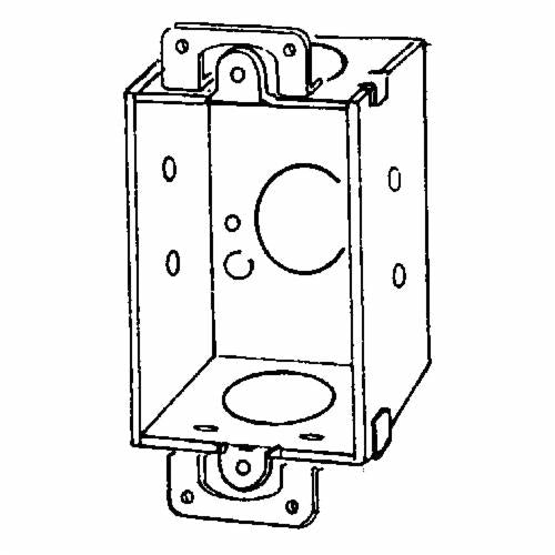 Appleton 94 Square Corner Welded Non-Gangable Switch Box, Steel, 7.5 cu-in, 1 Gang, 3 Knockouts