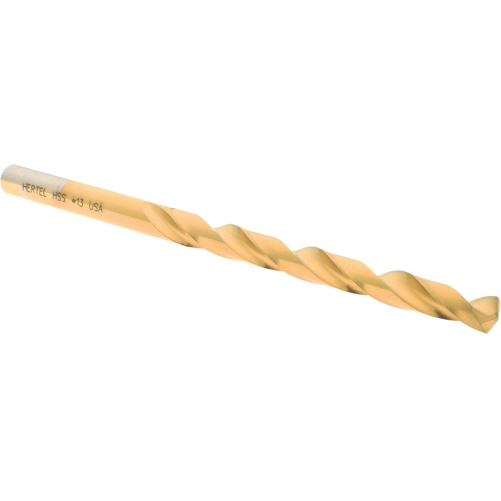 HERTEL Hertel 66694126 Jobber Drill Bit Wire 13 0.185 in Hss Tin