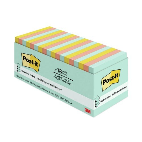 3M 3M MMMR33018APCP Post-it Dispenser Notes Beachside Cafe Collection 3 in x 3 in (18-Pack) R33018APCP