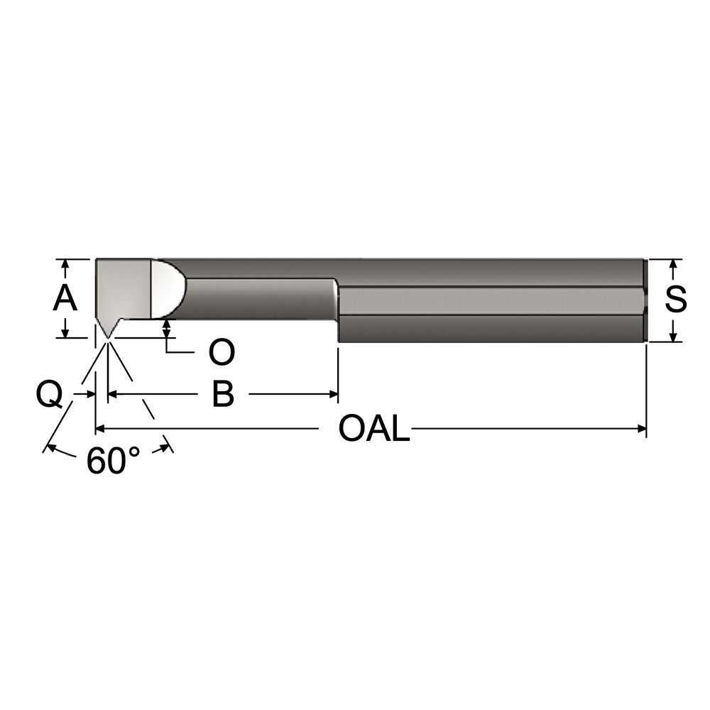 SCIENTIFIC CUTTING TOOLS Scientific Cutting Tools TT200800A Threading Tool Solid Carbide