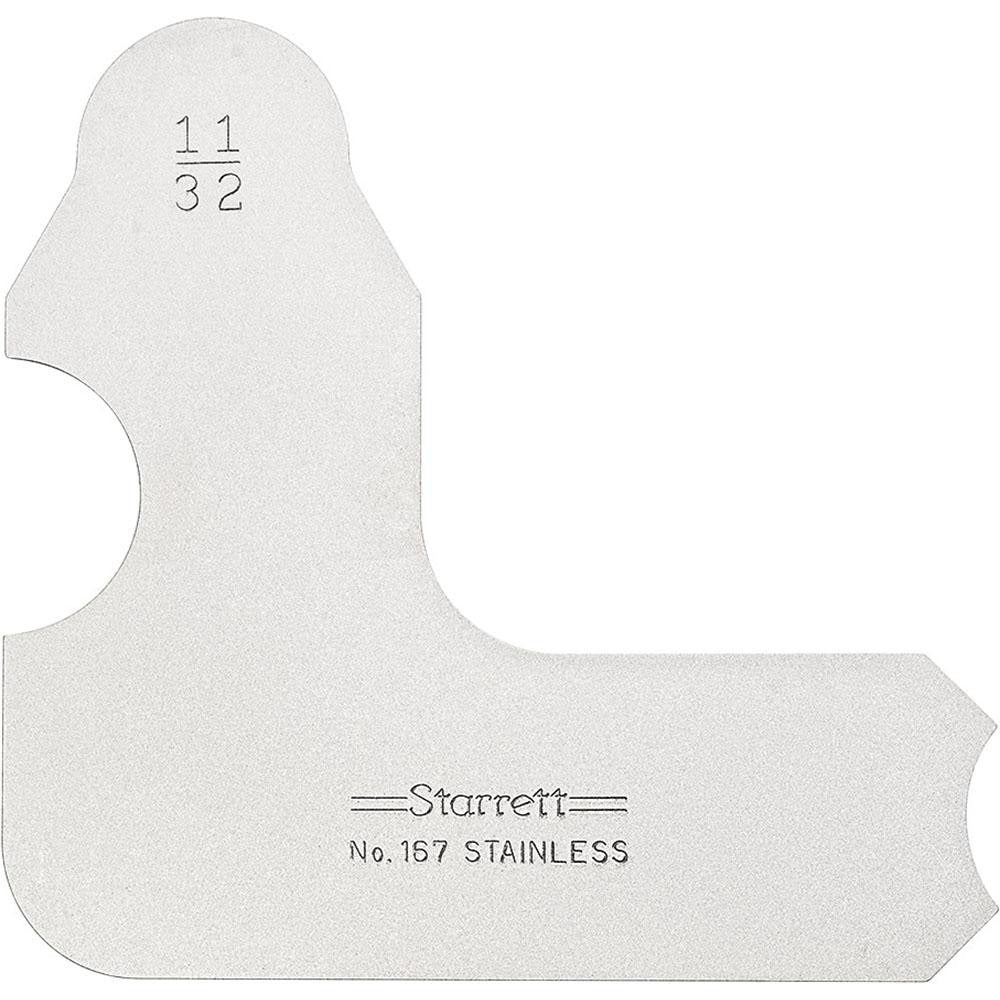 STARRETT Starrett 50640 Radius Gage 11/32 Inch Convex Concave