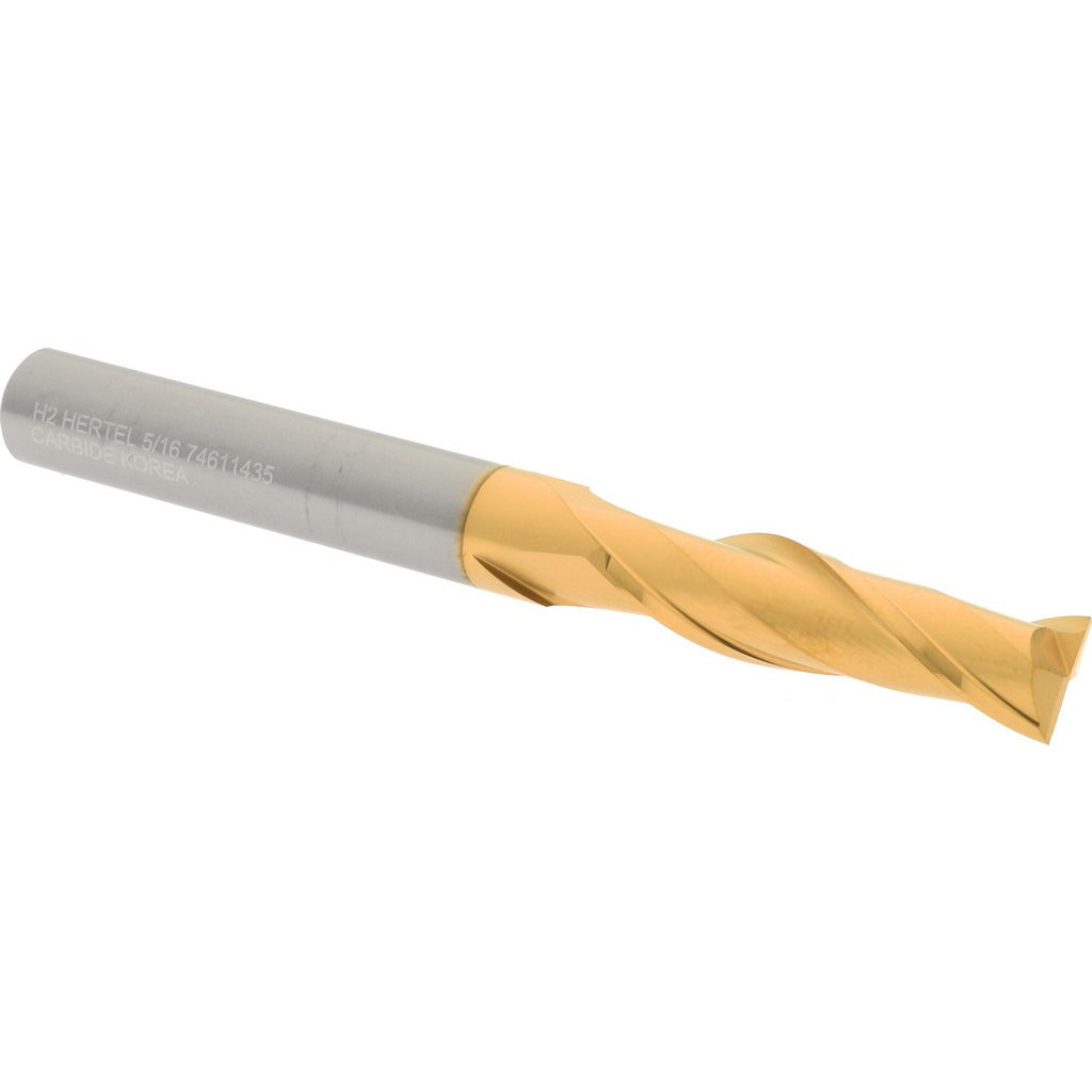 HERTEL Hertel 750803 Square End Mill 5/16 in 2 Flute Solid Carbide