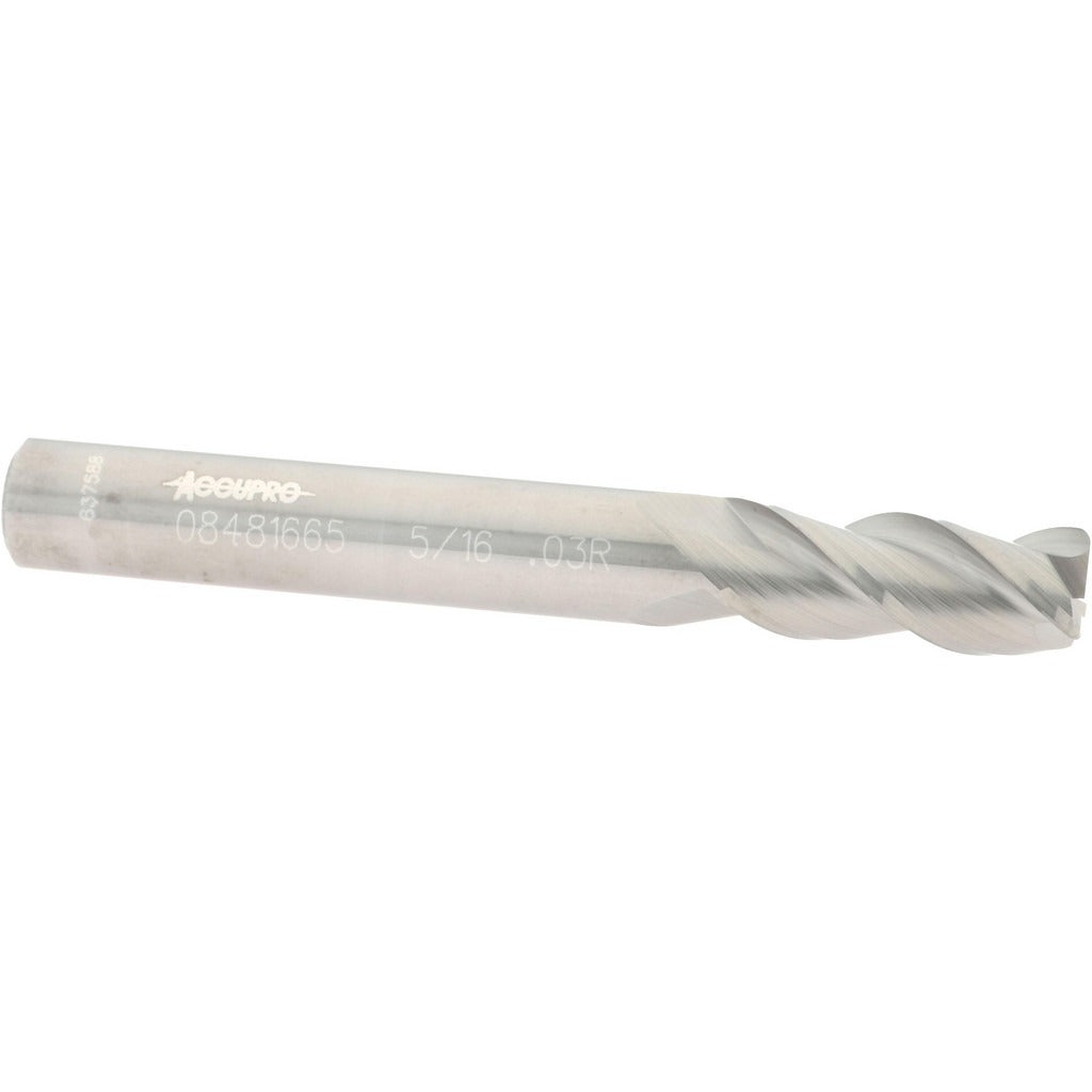 ACCUPRO Accupro 12181984 Corner Radius End Mill 5/16 in 3 Flute Carbide