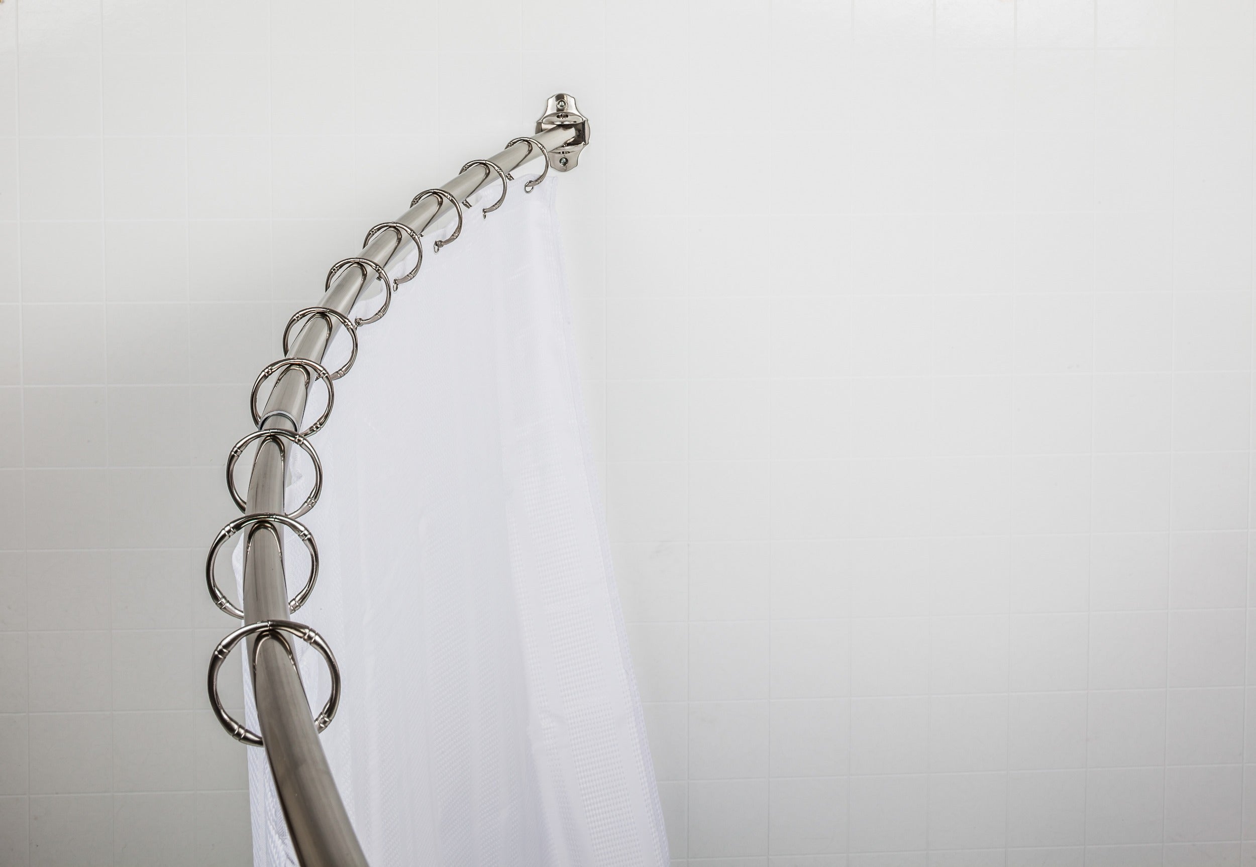 ELEMENTS Elements SR02-SN-R Curved Shower Rod 56-72 in Satin Nickel