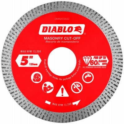 DIABLO Freud DMADC0500 5 in Diamond Continuous Rim Cut-off Disc