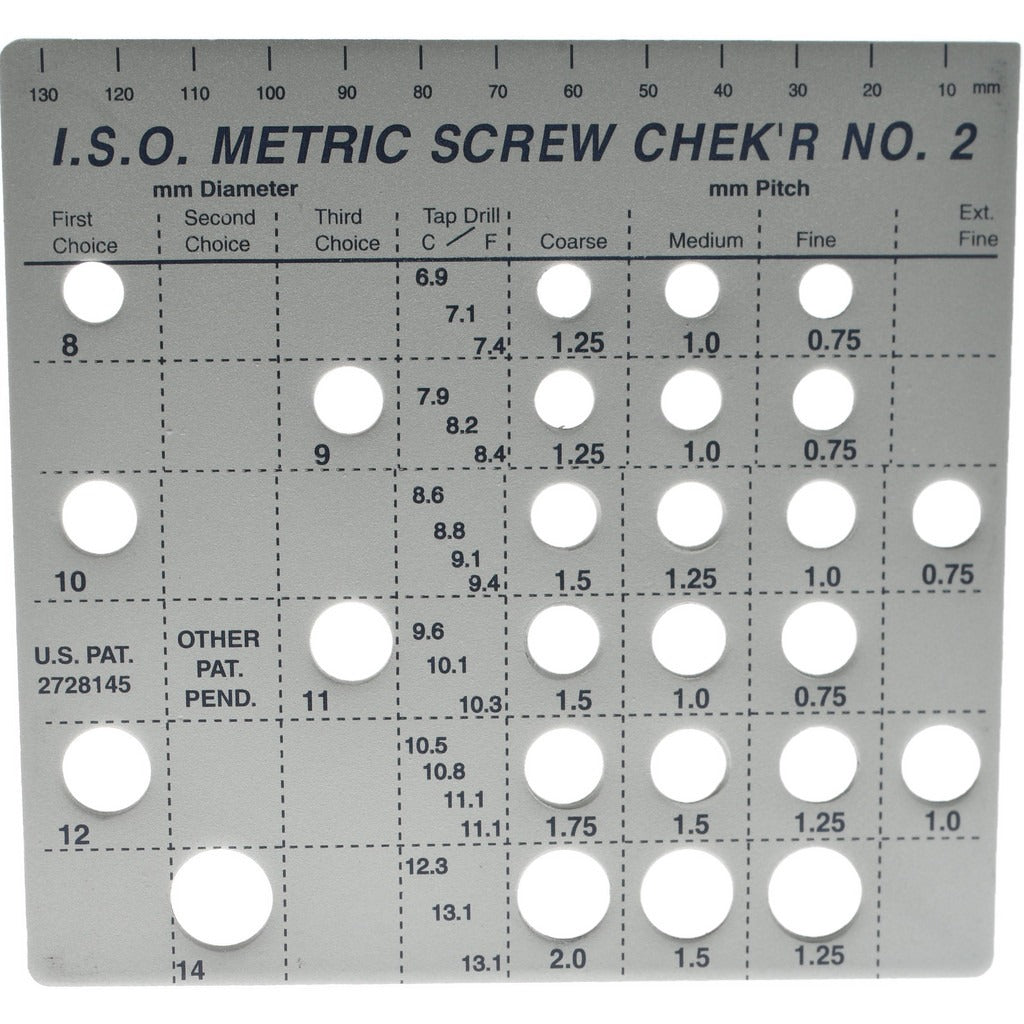 VALUE COLLECTION Value Collection 02130-METRIC 2 Thread Screw Checker