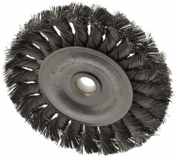 WEILER Weiler 94631 Knotted Wheel Brush 4 Inch Carbon Steel