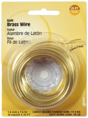 HILLMAN Hillman Fasteners 123120 Brass Wire 28 Gauge 75 Feet