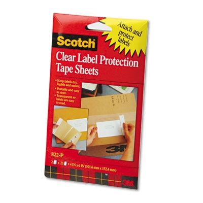3M 3M MMM822P Label protection tape sheets 4 x 6 2-pack