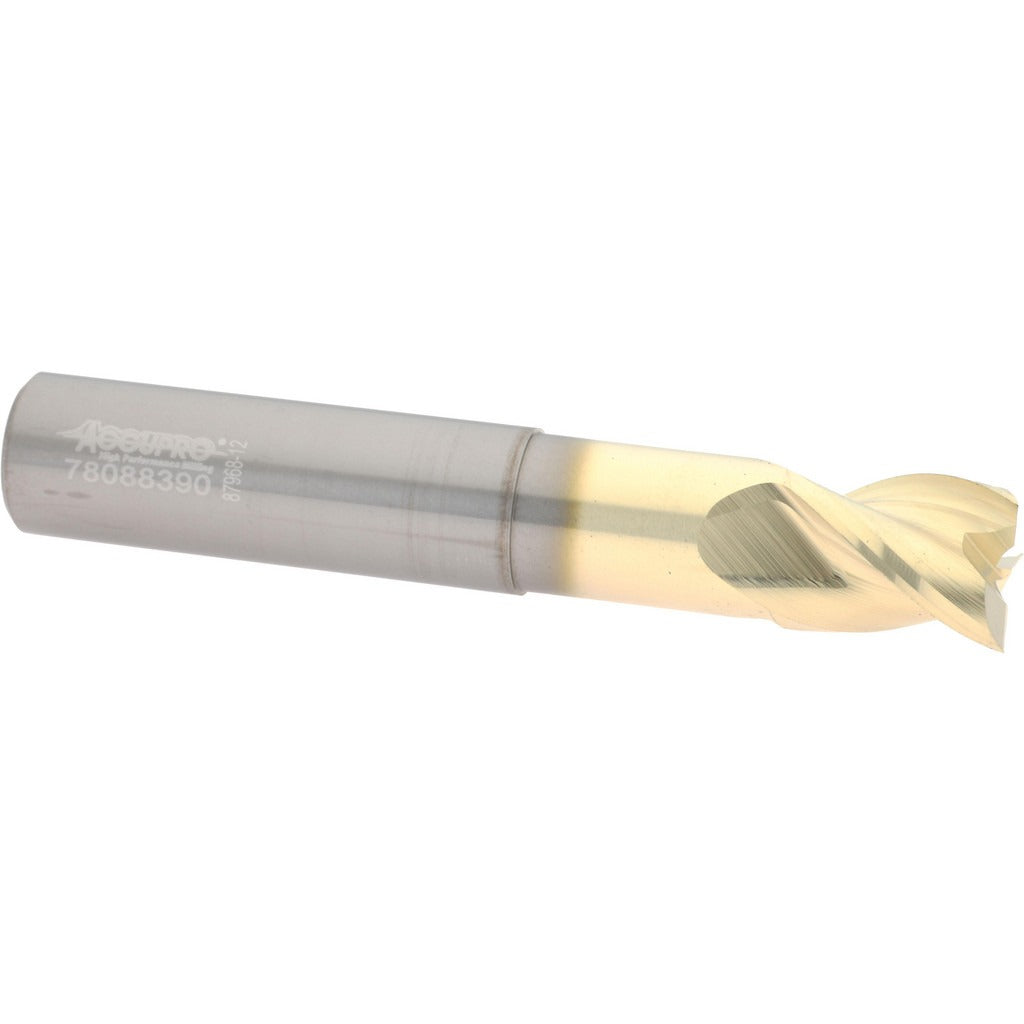 ACCUPRO Accupro 315502 Square End Mill 0.5 in 3 Flute Solid Carbide