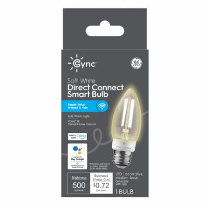 GE G E Lighting 93130193 Smart Led Bulb 6W 2700K 4-pack