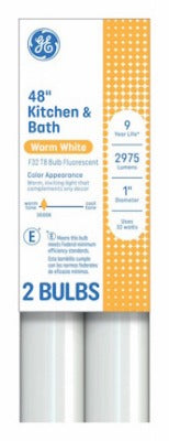 GE G E Lighting 66829 32W T8 Kitchen Bath Fluorescent Bulb 2 Pack