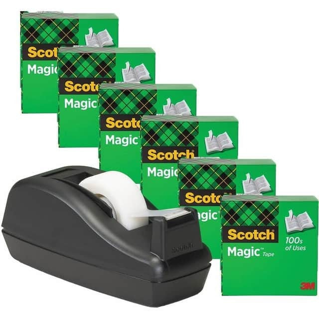 3M 3M MMM810C40BK Magic Tape Desktop Dispenser Value Pack 6 Pack