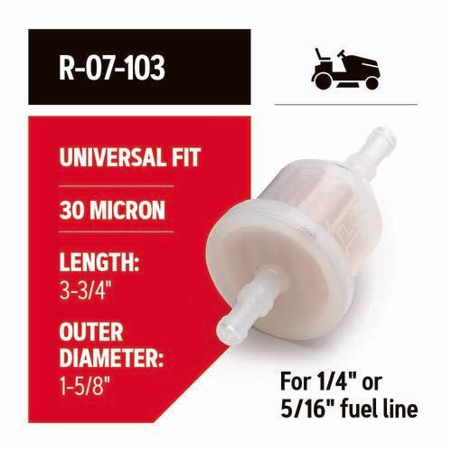 OREGON Oregon R-07-103 Fuel Filter for Riding Mowers (Each) Replaces GY20709, AM116304