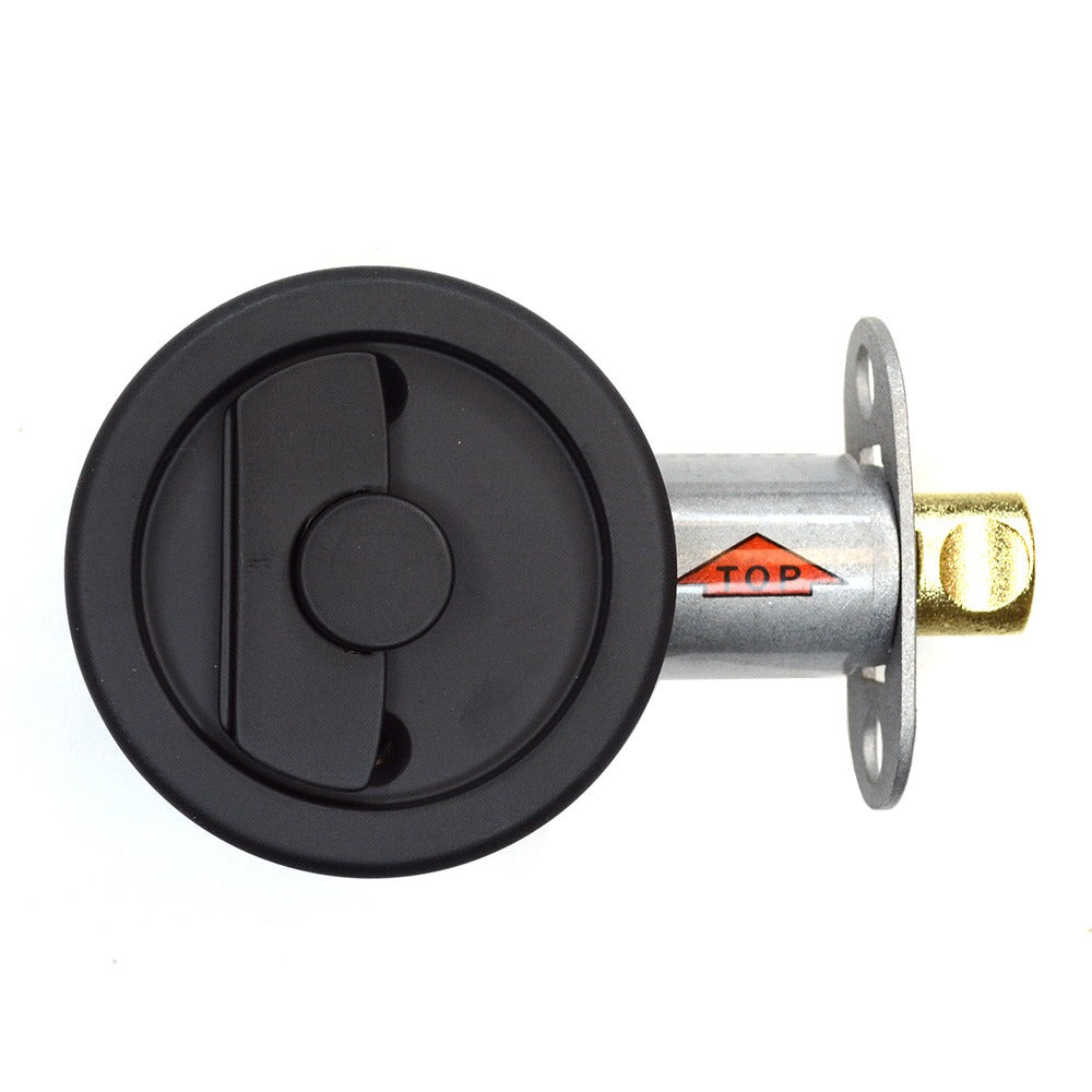 EMTEK Emtek 2145US19 Round Privacy Pocket Door Tubular Lock Flat Black