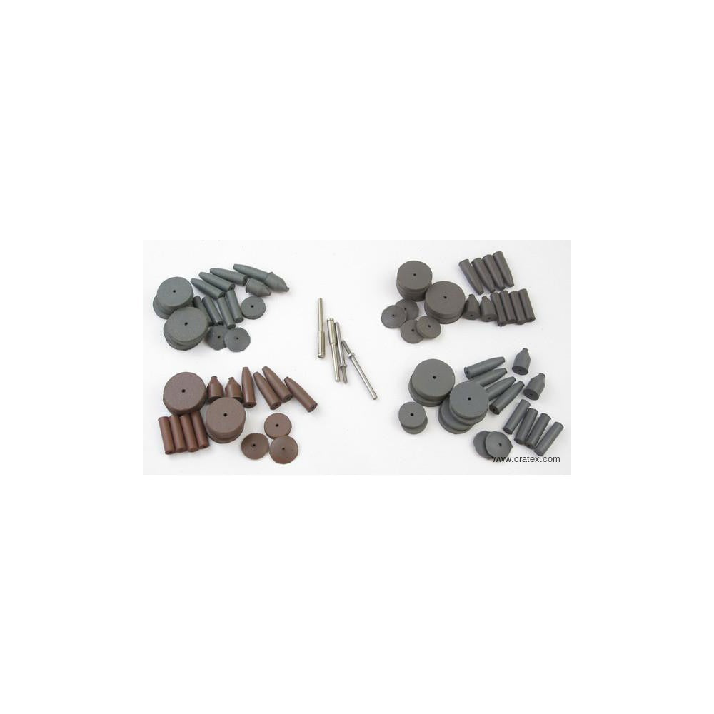 CRATEX Cratex 777 Kits Rubber Abrasive Point Set 76 Piece