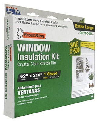 FROST KING Thermwell V95H Outdoor Window Film Kit 62x210 Inches