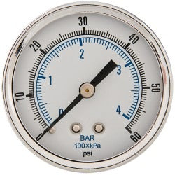 PARKER Parker K4520N14060 Frl Pressure Gauge 60 Psi 1/4 in