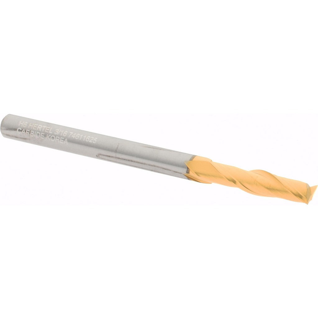 HERTEL Hertel 750531 Square End Mill 3/16 in 2 Flute Carbide