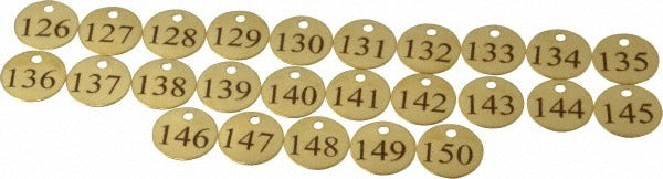 C H HANSON C.h. Hanson 40018 Blank Metal Brass Tag 1.25 in 25 Pack