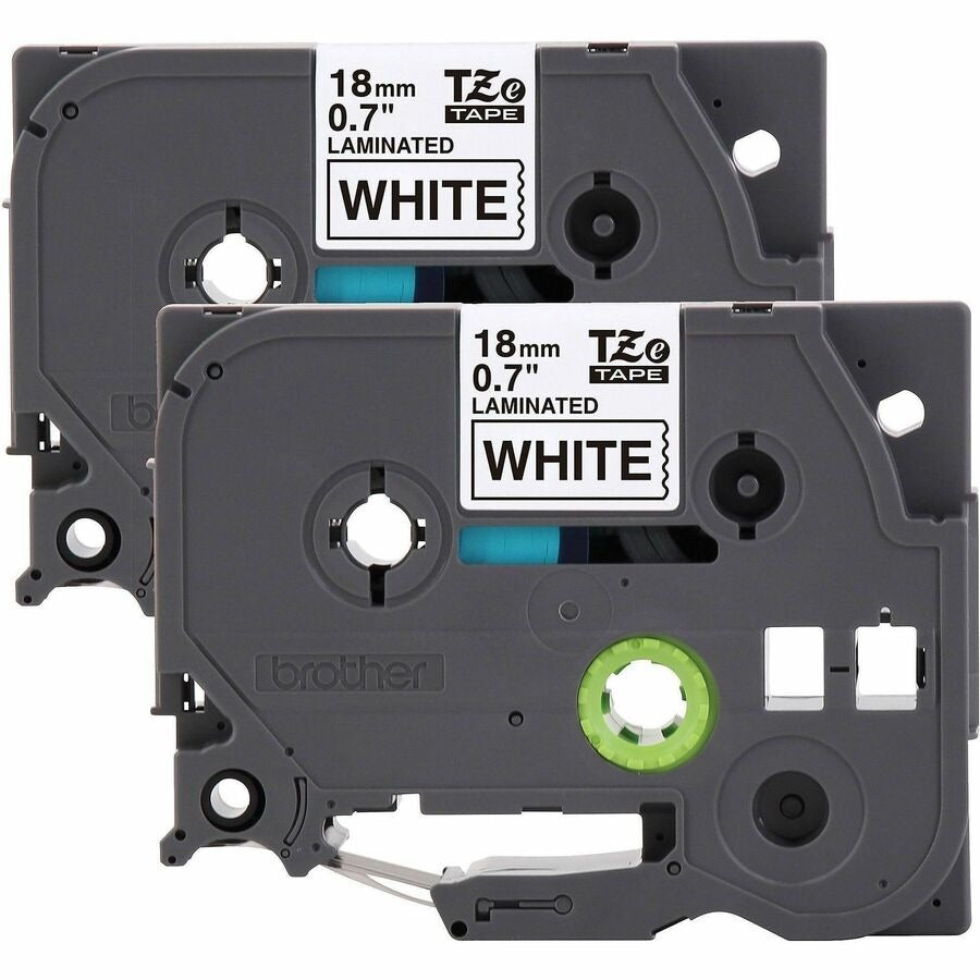BROTHER Brother BRTTZE2412PKG P-touch TZe2412PK Label Tape 18mm x 8m (2/Pack) TZE2412PKG