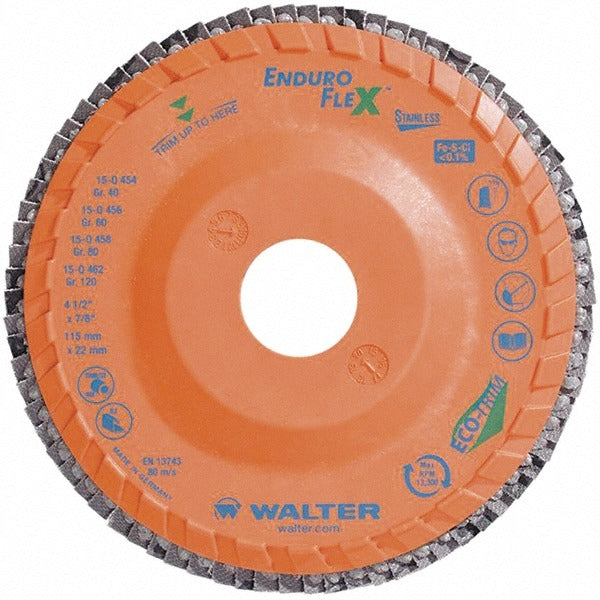 WALTER Walter Surface Technologies 15Q454 Flap Disc 40 Grit Type 27