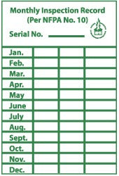 ACCUFORMNMC Accuformnmc ML1 Monthly Inspection Record Sign