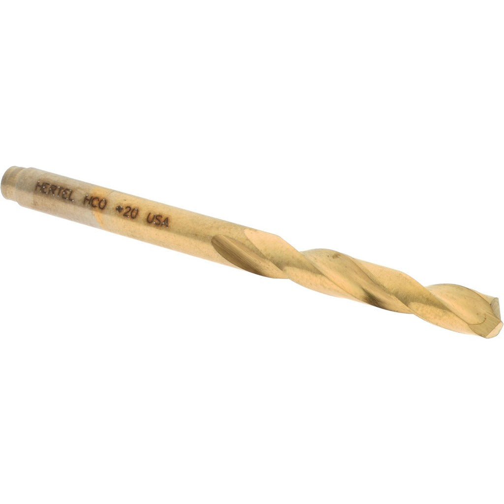 HERTEL Hertel 66691965 Screw Machine Drill Bit Size 20 Cobalt Tin