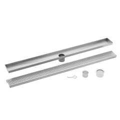 Cahaba CASP48 48 in. Stainless Steel Square Grate Linear Shower Drain