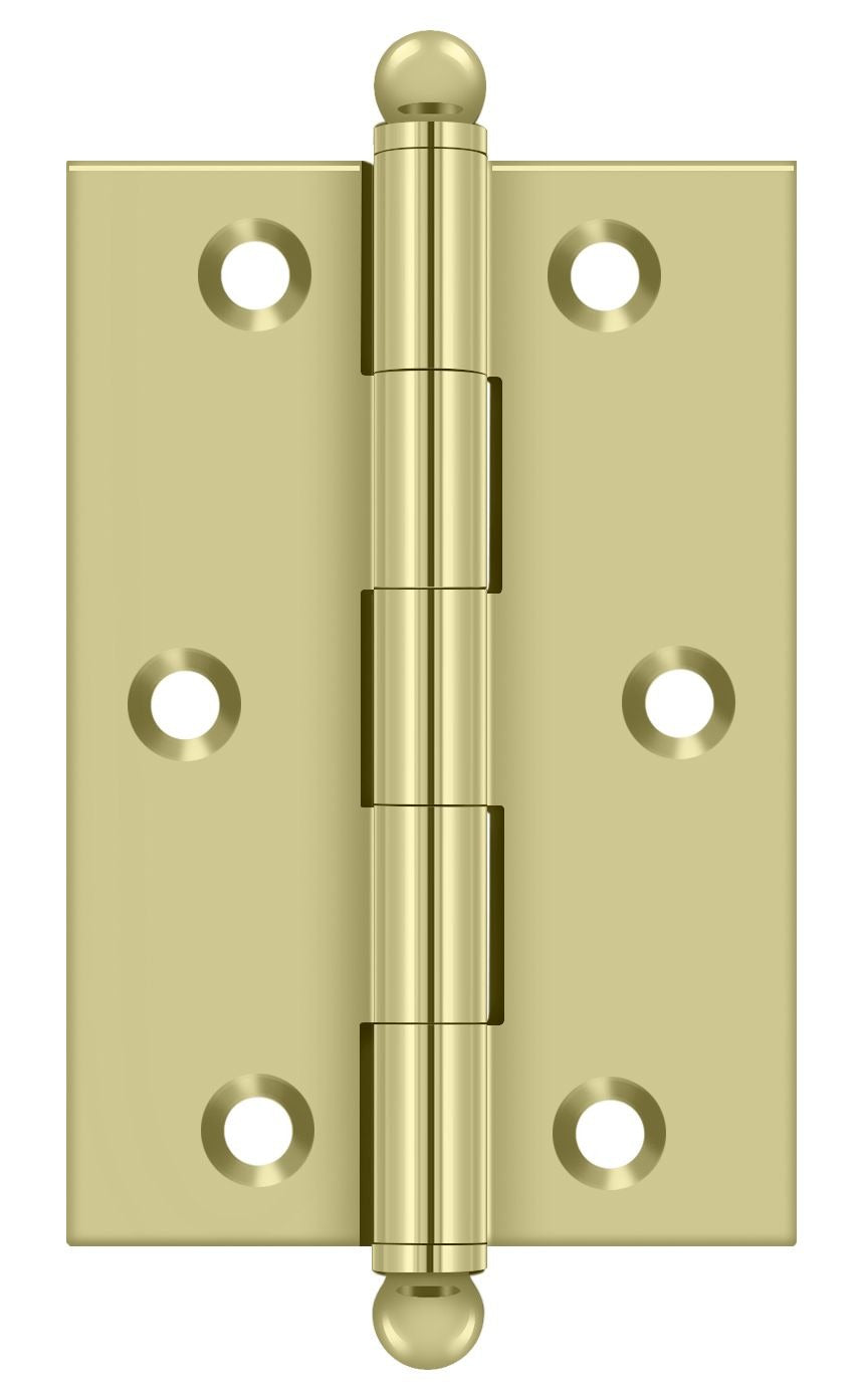 DELTANA Deltana CH3020U3-UNL Hinge Ball Tips 3x2 in Unlacquered Brass